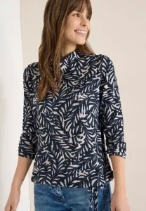 Двухцветная блузка с длинными рукавами Cecil, Blau