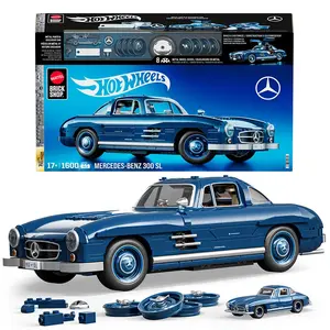 Детский конструктор Mattel Hot Wheels Premium Mercedes 300Sl Car, синий
