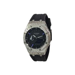 Часы Casio G-Shock Analog-Digital 2100 Series, арт. GA-2100SKE-7A, черный/серебро