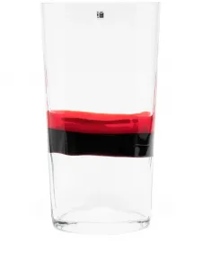 Ваза в горизонтальную полоску Carlo Moretti, черный