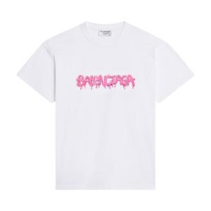 Футболка Balenciaga Slime T-Shirt Medium Fit White/Bubblegum, белый
