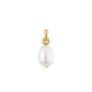 Подвеска Tous Hold Oval Small Cultivated Pearl, позолоченное серебро/искусственный жемчуг
