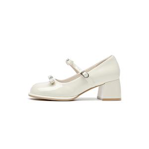 Туфли Мэри Джейн на толстом каблуке 5,5 см женские FIVE PLUS, Black