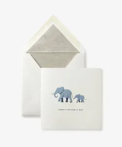 Открытка ко Дню отца со слонами