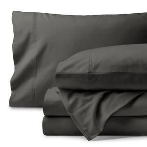 Комплект простыней из 100% органической фланели Bare Home, серый