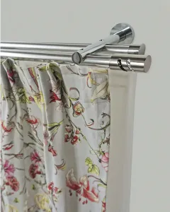 Карниз для штор GARESA "BOSTON", 2 направляющие, желаемая длина, внутренняя направляющая комплекта штор, простой в установке, выдвижной 340 см, Ø 20 мм, цвет silberfarben