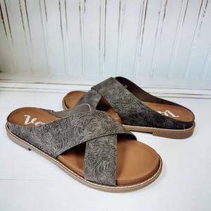 Женские замшевые сандалии Tawney Tooled в цвете антрацит Very G, Charcoal