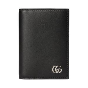 GUCCI Мягкий полуглянцевый кожаный картхолдер Men's Black