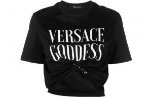 Футболка с принтом "Богиня" 'Black' VERSACE