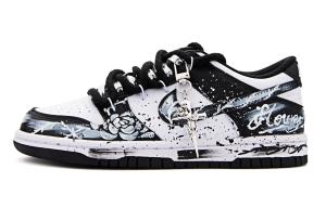 Nike Dunk устойчивые к истиранию дышащие низкие скейтборд кроссовки unisex black white
