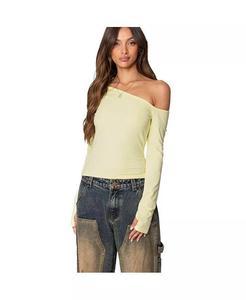 Женский асимметричный топ с лебедем Edikted, желтый