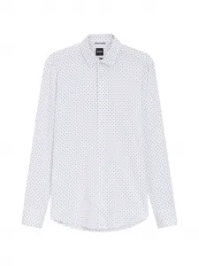 Рубашка с узором P-HANK-S-K-261 Boss, белый