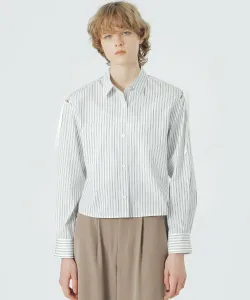 Рубашка в полоску с вырезом на плече Loveless, цвет White