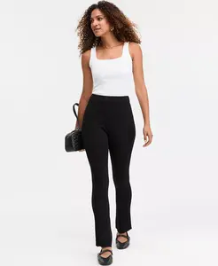 Женские трикотажные брюки с высокой талией I.N.C. International Concepts, черный