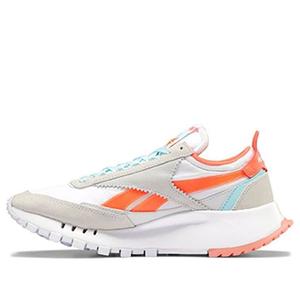Кроссовки classic leather legacy 'white orange flare' Reebok, белый