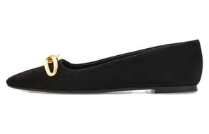 Кожаные балетки с бантом Ferragamo, Black