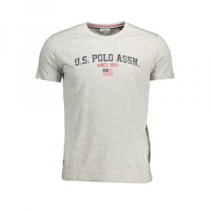 Коричневая хлопковая мужская футболка U.S. Polo Assn.