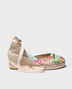 Женские хлопковые эспадрильи на танкетке с лентами Toni Pons, мультиколор