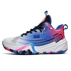 King Jinmai Высокие кеды унисекс бело-голубые, цвет White Blue