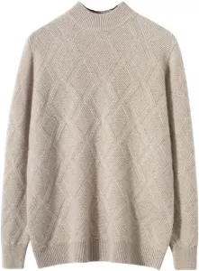 Мужской свитер с высоким воротником из кашемира, свободный, большой размер SIDUFHAOPKLL