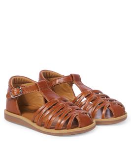 Кожаные сандалии Poppy Royal Pom d'Api, Vegetal Vaquetta Camel