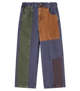 Прямые джинсы с цветными блоками Bobo Choses, Multicolor