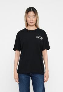 Футболка Replay CREW NECK LOGO, Black/Black Denim