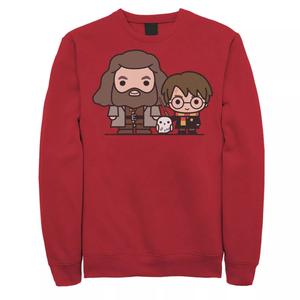 Мужской флисовый пуловер с милым мультяшным рисунком Хагрид Хедвиг и Гарри Harry Potter