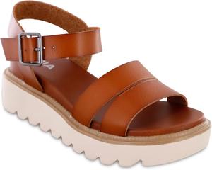 Женские сандалии на ремешках MIA Shoes Jovie с подошвой в стиле кед, Cognac