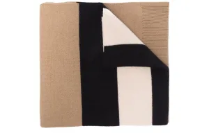 Шарф детский вязаный Burberry, коричневый