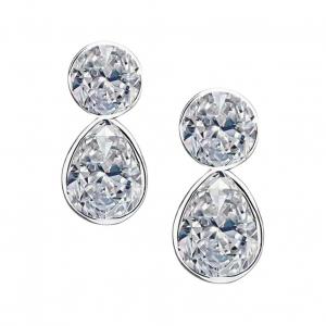 Givenchy Серьги Crystal, Glass, Metal Unisex Silver