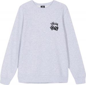 Толстовка Stussy Dice Crew 'Ash Heather', серый
