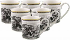 Набор кружек Villeroy & Boch Audun, 6 предметов, 250 мл, белый/черный
