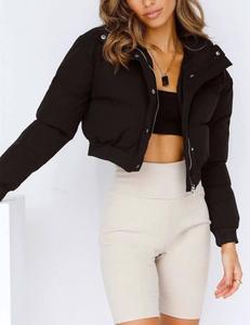 Куртка Gihuo Women's Cropped Puffer, черный