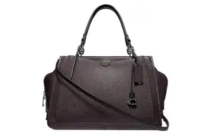 COACH Кожаная сумка мечтательница большая женская бордовая