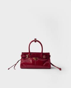 Мини-сумка Prada Bonnie из кожи, бордовый