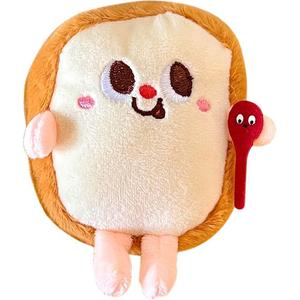 Милый креативный подвесной плюшевый аксессуар с картошкой фри, гамбургером и куриной ножкой высотой 10 см Nodding Bud Bug