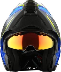 Шлем полнолицевой Martian Power Gear Motorsports, синий / желтый