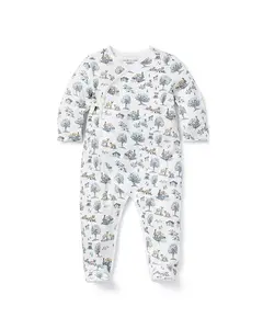 Детский комбинезон с закрытыми ножками и отделкой из ткани с лесным рисунком - для малышей Janie And Jack, белый