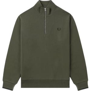 Свитшот с вышитым логотипом FRED PERRY, зеленый