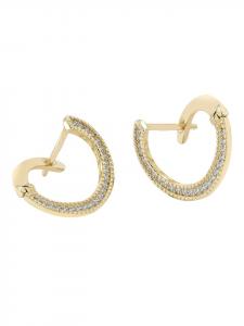 Adeliás Женские серьги - золотые серьги-гвоздики 333 с кубическим цирконием в золоте