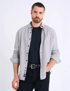 Рубашка U.S. Polo Assn Long Sleeve Heavy Brushed Twill, серый