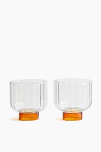 Набор стаканов H&M Fluted Tumblers, 2 шт., янтарный