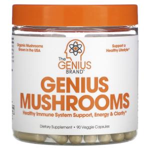 Добавка The Genius and Genius Mushrooms Genius Mushrooms, 90 растительных капсул