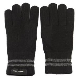 Canada Goose Мериносовая вязаная перчатка с металлической полосой, Black