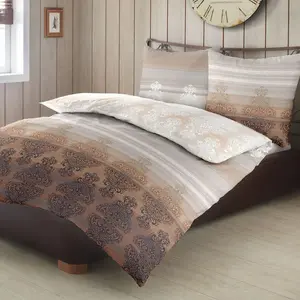 Постельное белье Dream Sleep Fine Flannel Aura Beige 155x220 см + 80x80 см Traumschlaf
