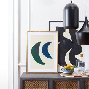 Картина Safavieh Twin Moons, синий / зеленый