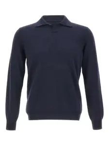 Рубашка-поло в рубчик с воротником Джонни Kangra, синий