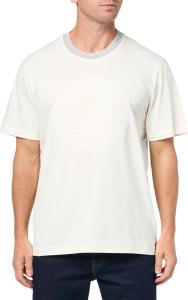 Мужская футболка Lacoste Classic Fit с тисненым крокодиловым принтом, Off-White