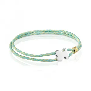 Браслет Tous Sweet Dolls Elastic, серебро/мятный